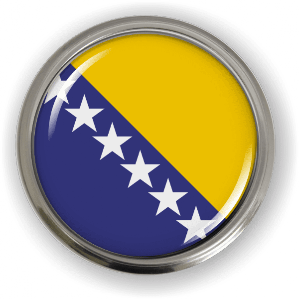 Bosnia and Herzegovina - Flag - Country Emblem
